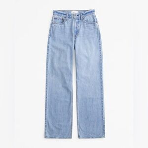 Abercrombie & Fitch curve love Light Wash the loose High Rise Jeans